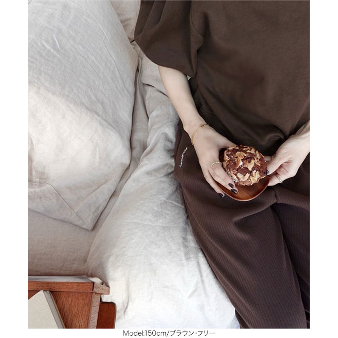 コウベレタス KOBE LETTUCE [ yuri.さんコラボ ]ミンク風裏起毛刺繍入りリブスウェットパンツ [M4259] （グレー） グレー