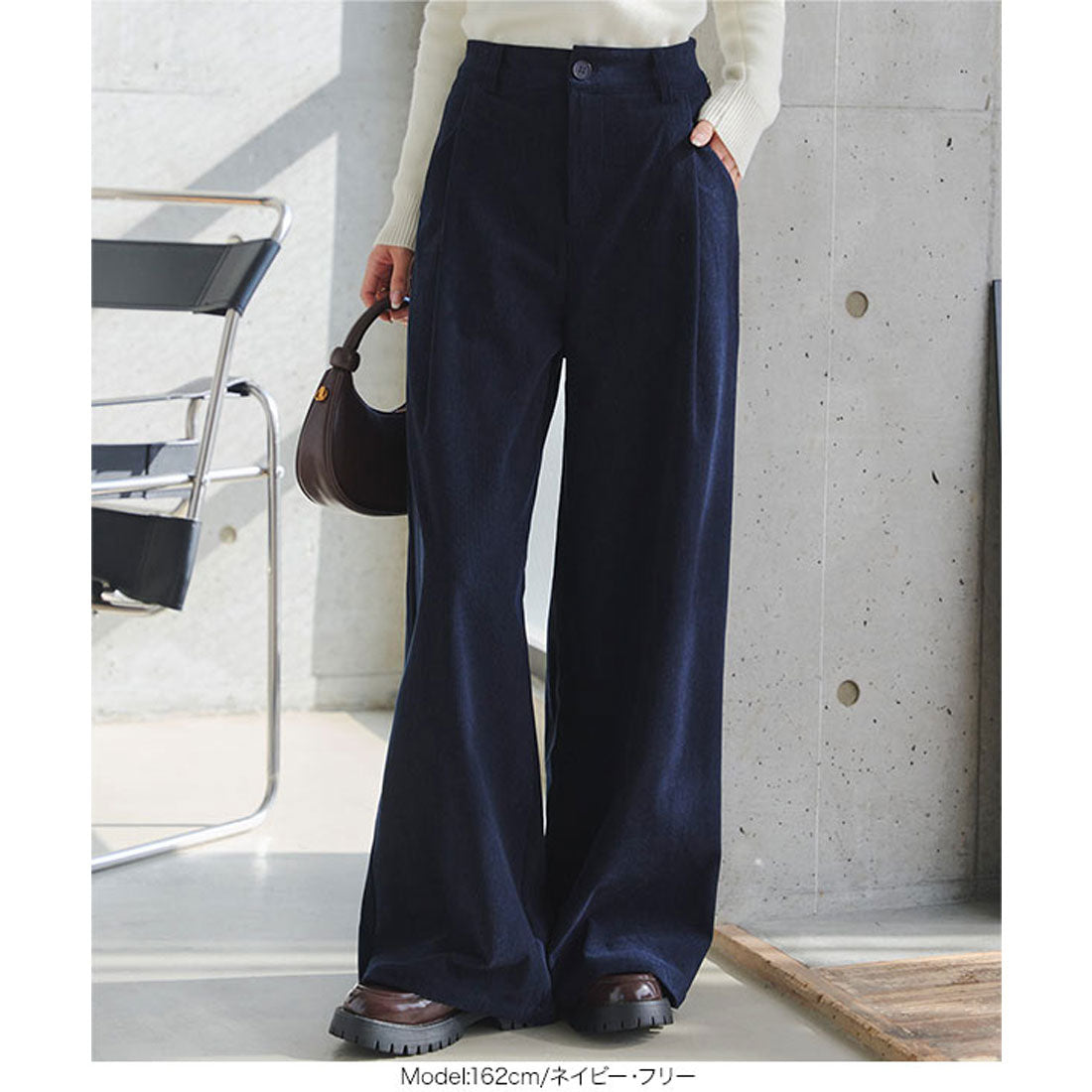コウベレタス KOBE LETTUCE コーデュロイタックワイドパンツ [M4346] （アイボリー） アイボリー
