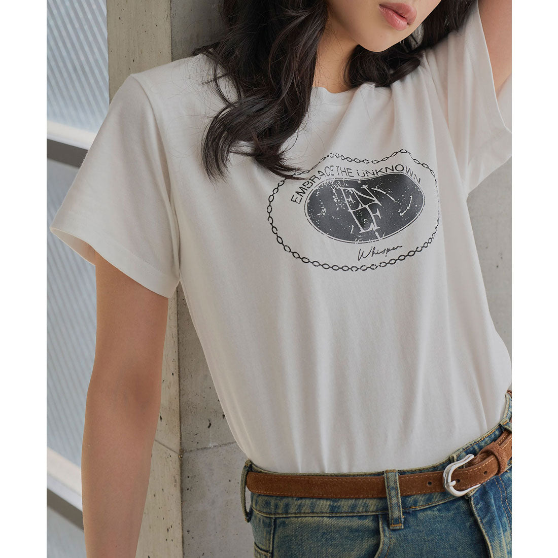 コウベレタス KOBE LETTUCE かすれプリントTシャツ [C7855] （オフホワイト） オフホワイト