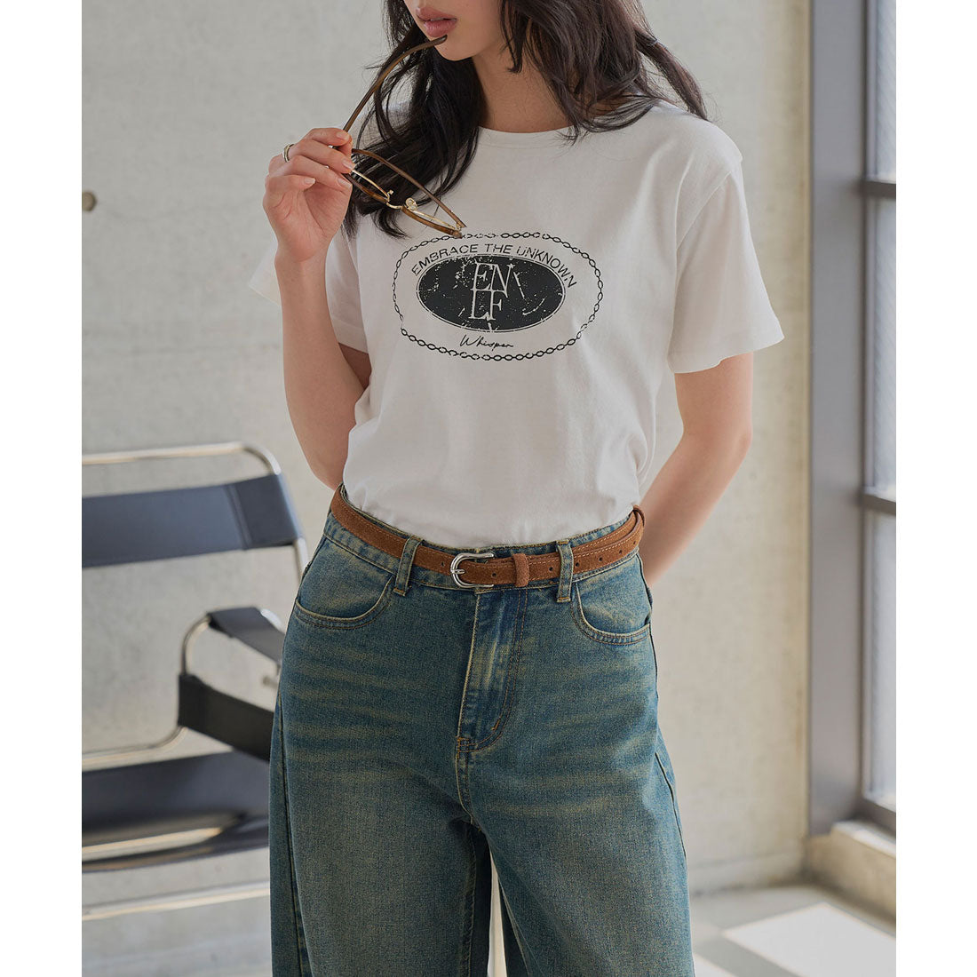 コウベレタス KOBE LETTUCE かすれプリントTシャツ [C7855] （オフホワイト） オフホワイト