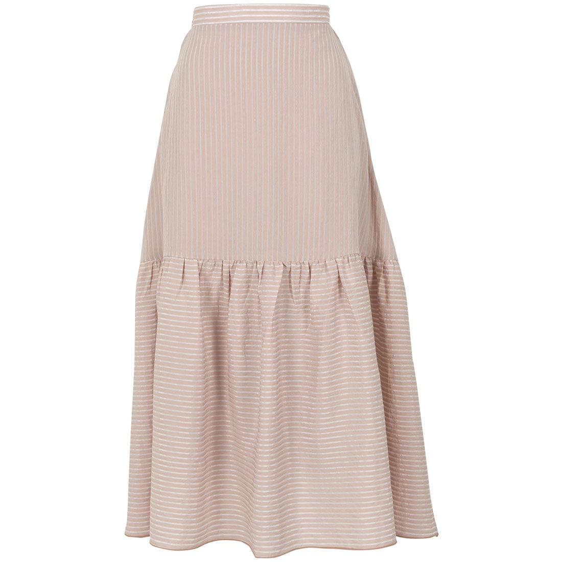 コウベレタス KOBE LETTUCE シアーストライプティアードスカート [M3355]