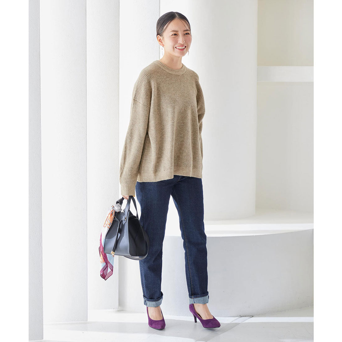 コウベレタス KOBE LETTUCE [ 岩間恵さんコラボ ］選べるタイプユニセックス起毛ニット【フレア】 [C5631]