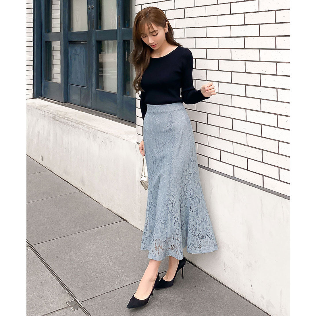 KOBE LETTUCE [Collaboration with Ayumi Okabe] Choose from 2 types of lace skirt [Mermaid] [M3441]