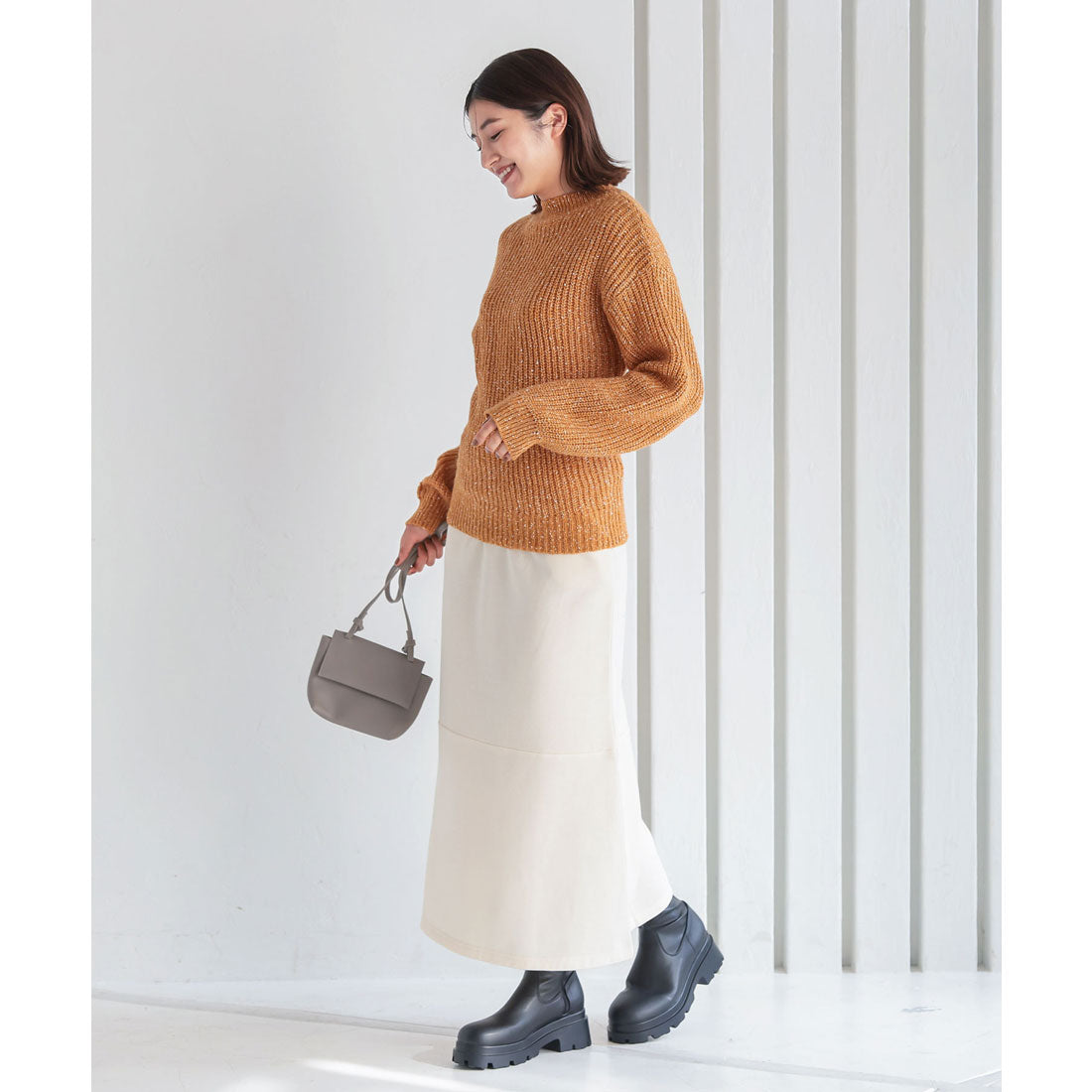 コウベレタス KOBE LETTUCE 裏起毛マーメイドスカート [M3489]