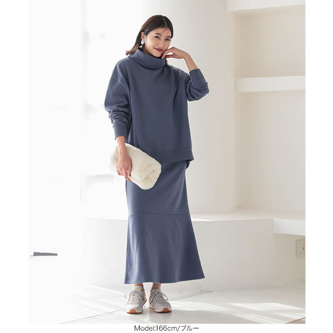 コウベレタス KOBE LETTUCE 裏起毛マーメイドスカート [M3489]