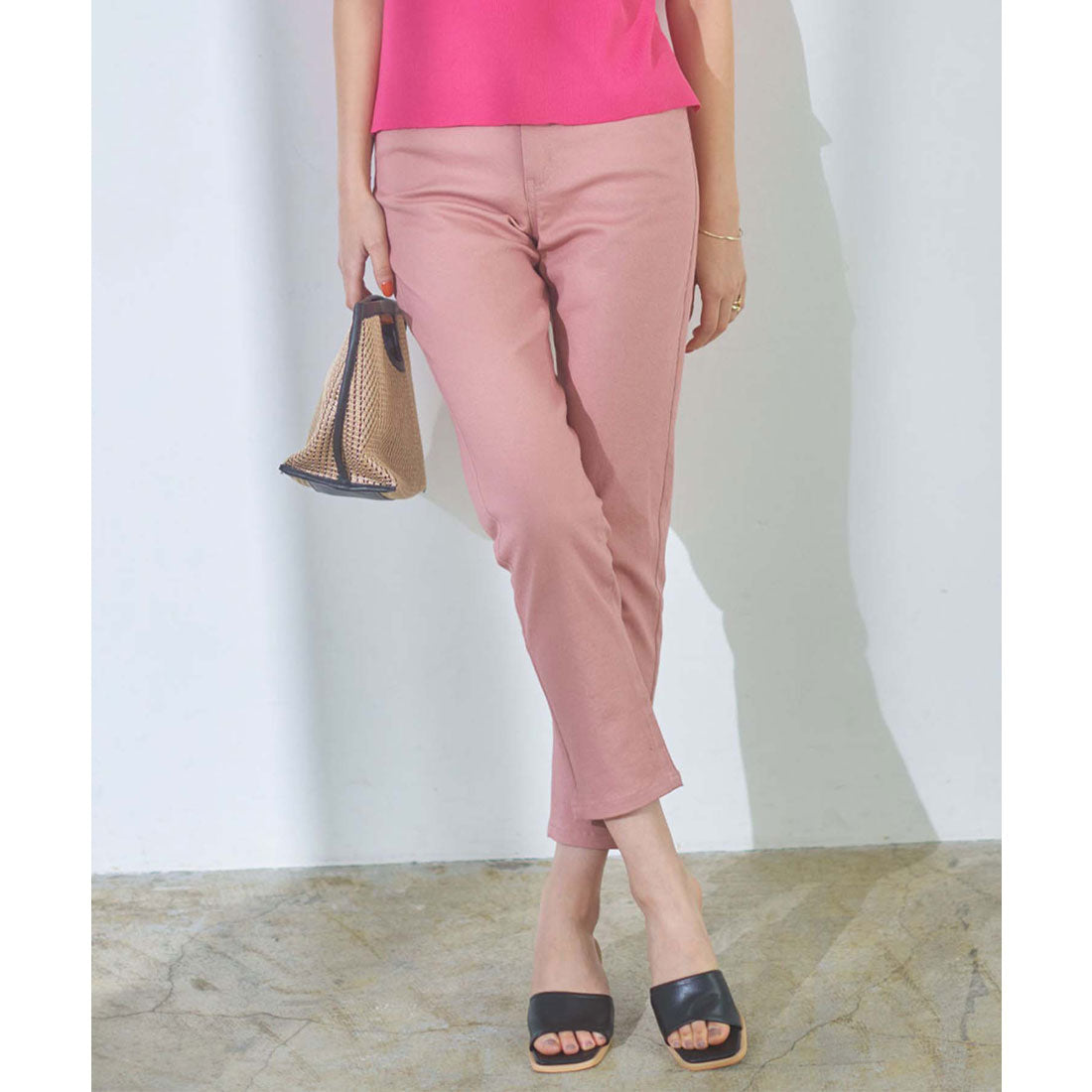 コウベレタス KOBE LETTUCE ハイライズストレッチデニム [M2753],ピンク