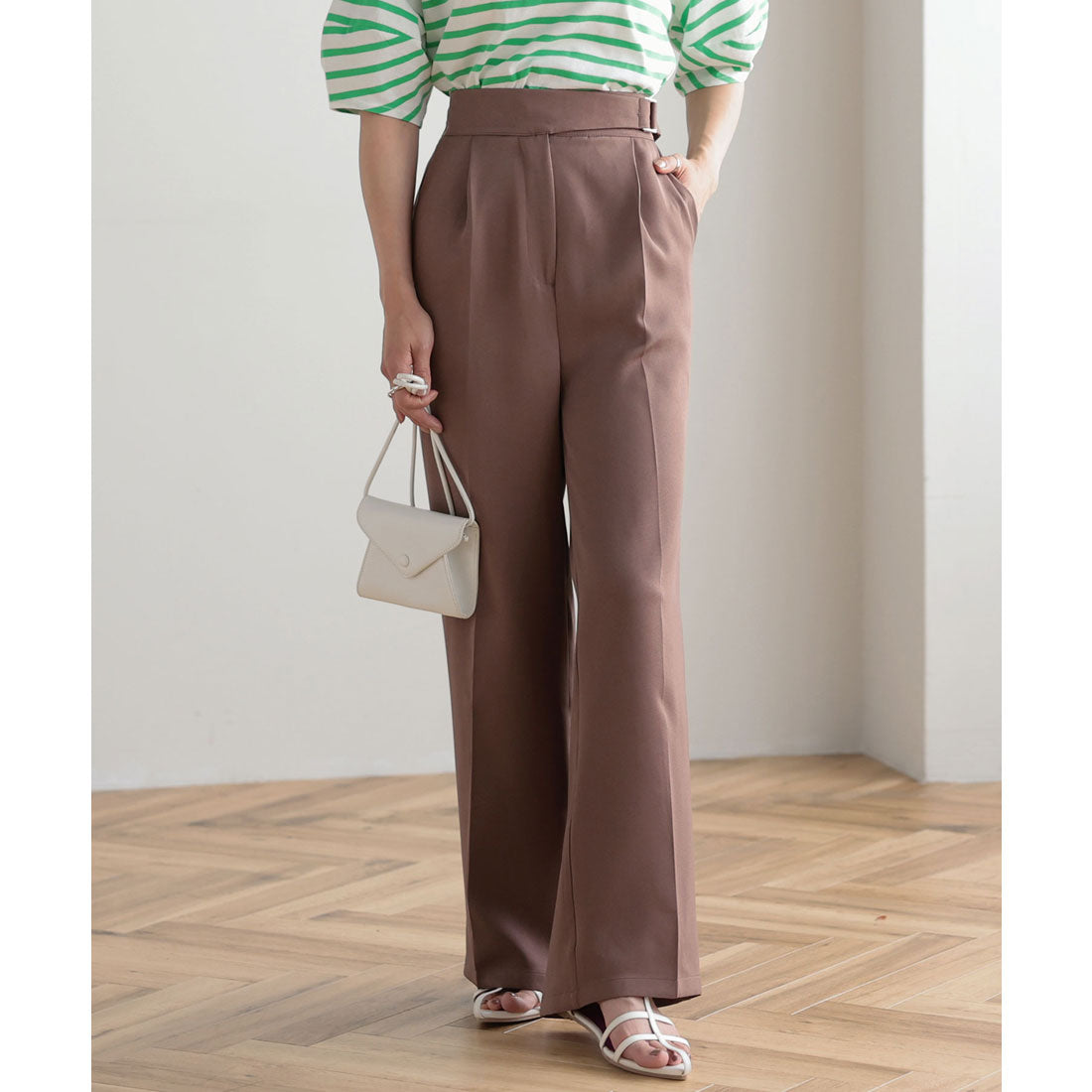 KOBE LETTUCE Belt Point Design Pants [M3658]