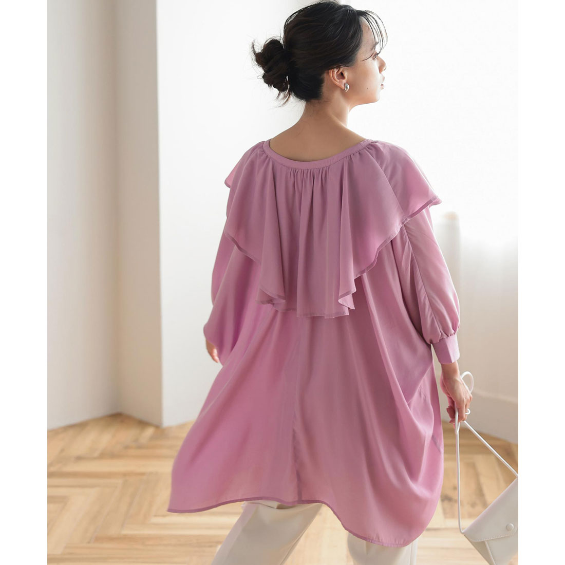 KOBE LETTUCE KOBE LETTUCE Big Color Loose Tunic Blouse [C6275]