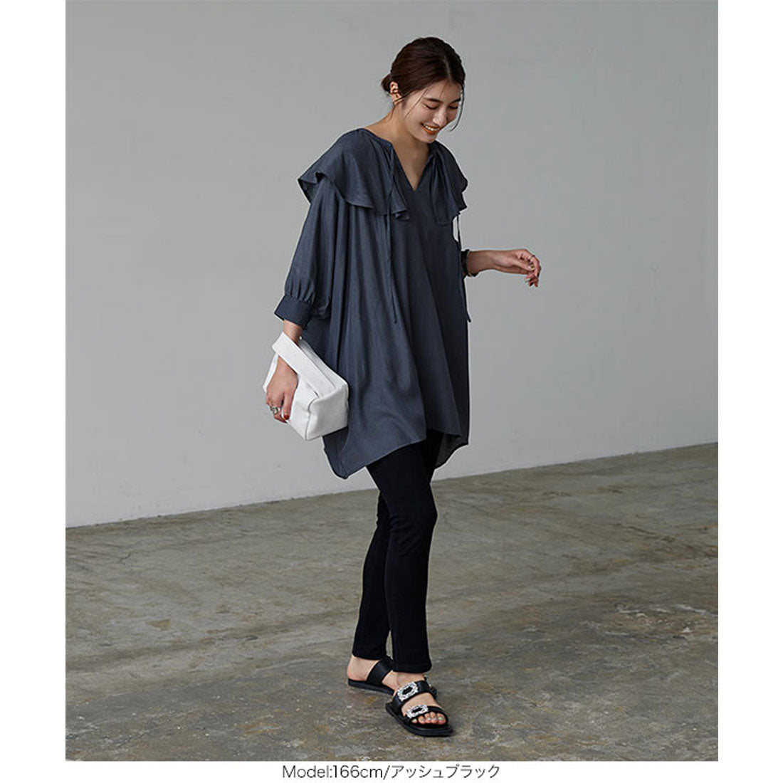 KOBE LETTUCE KOBE LETTUCE Big Color Loose Tunic Blouse [C6275]