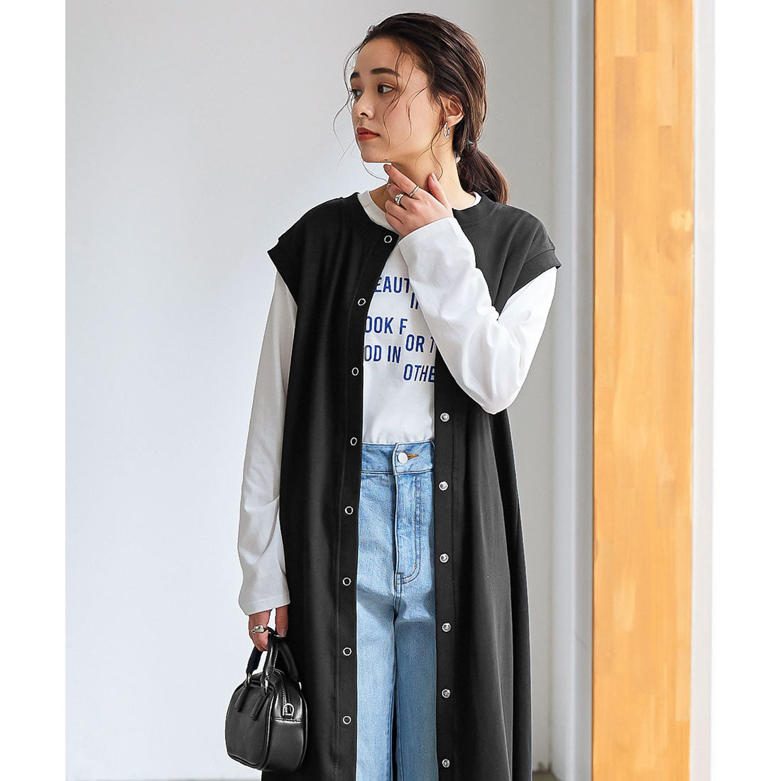 コウベレタス KOBE LETTUCE 前後2wayスウェットジレワンピース [E3145]