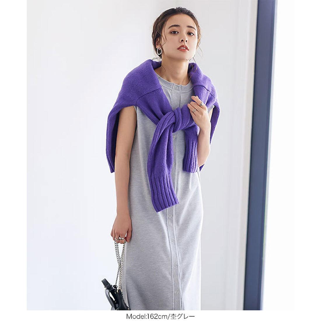 コウベレタス KOBE LETTUCE 前後2wayスウェットジレワンピース [E3145]