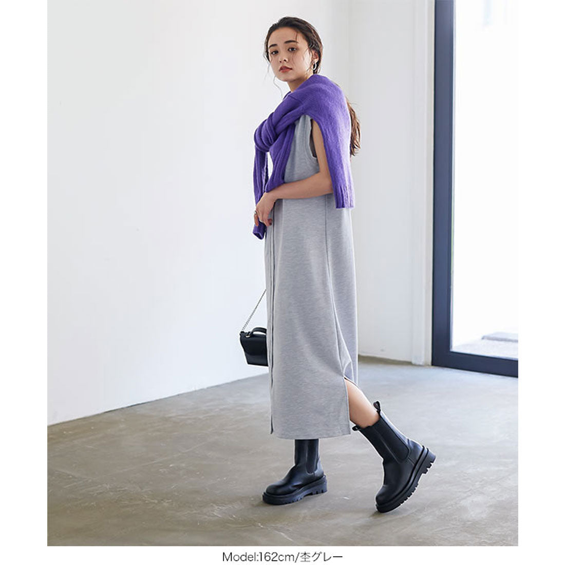 コウベレタス KOBE LETTUCE 前後2wayスウェットジレワンピース [E3145]