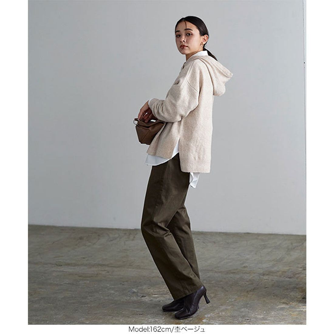 KOBE LETTUCE Washable Yak-style Hoodie Knit Top [C6302]