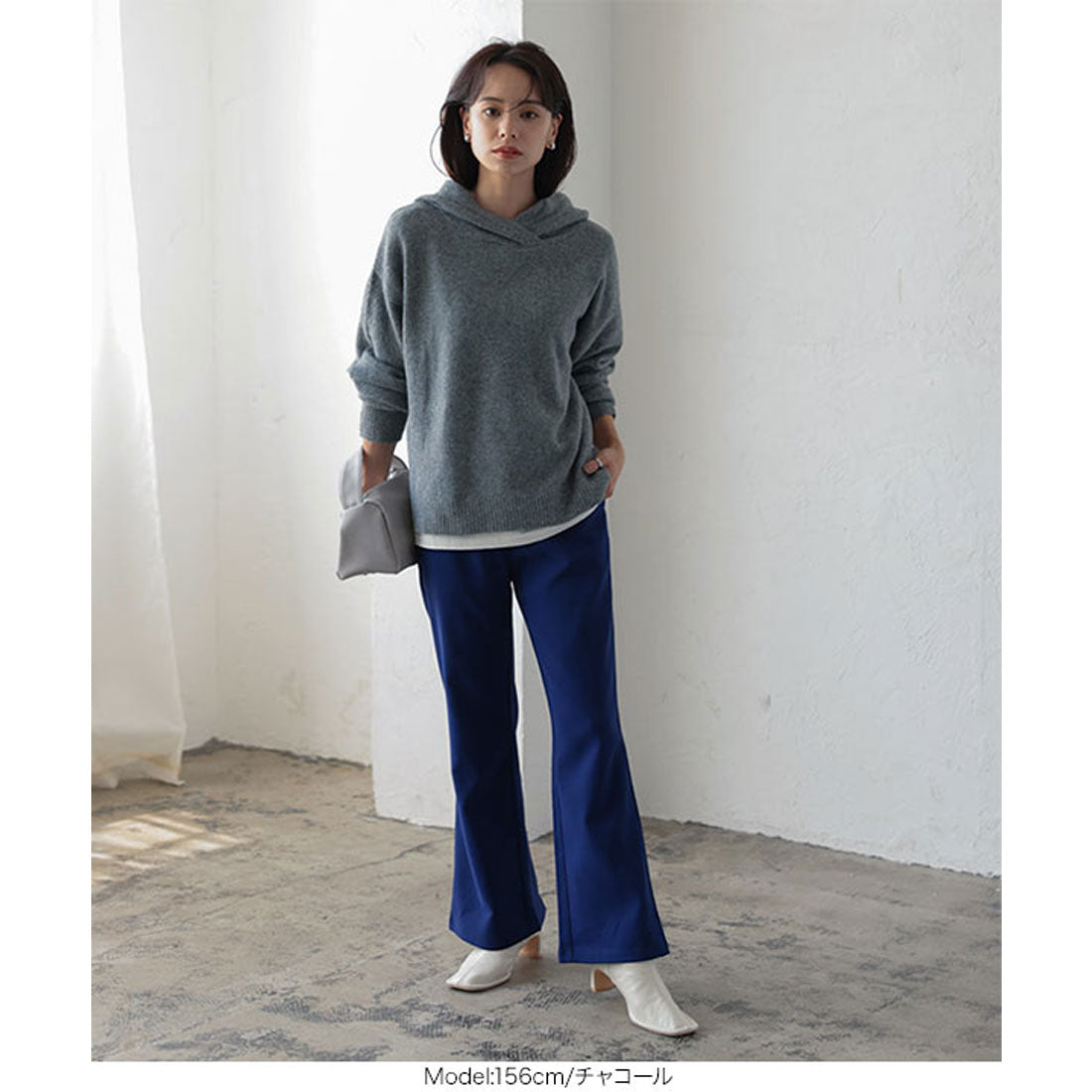 KOBE LETTUCE Washable Yak-style Hoodie Knit Top [C6302]