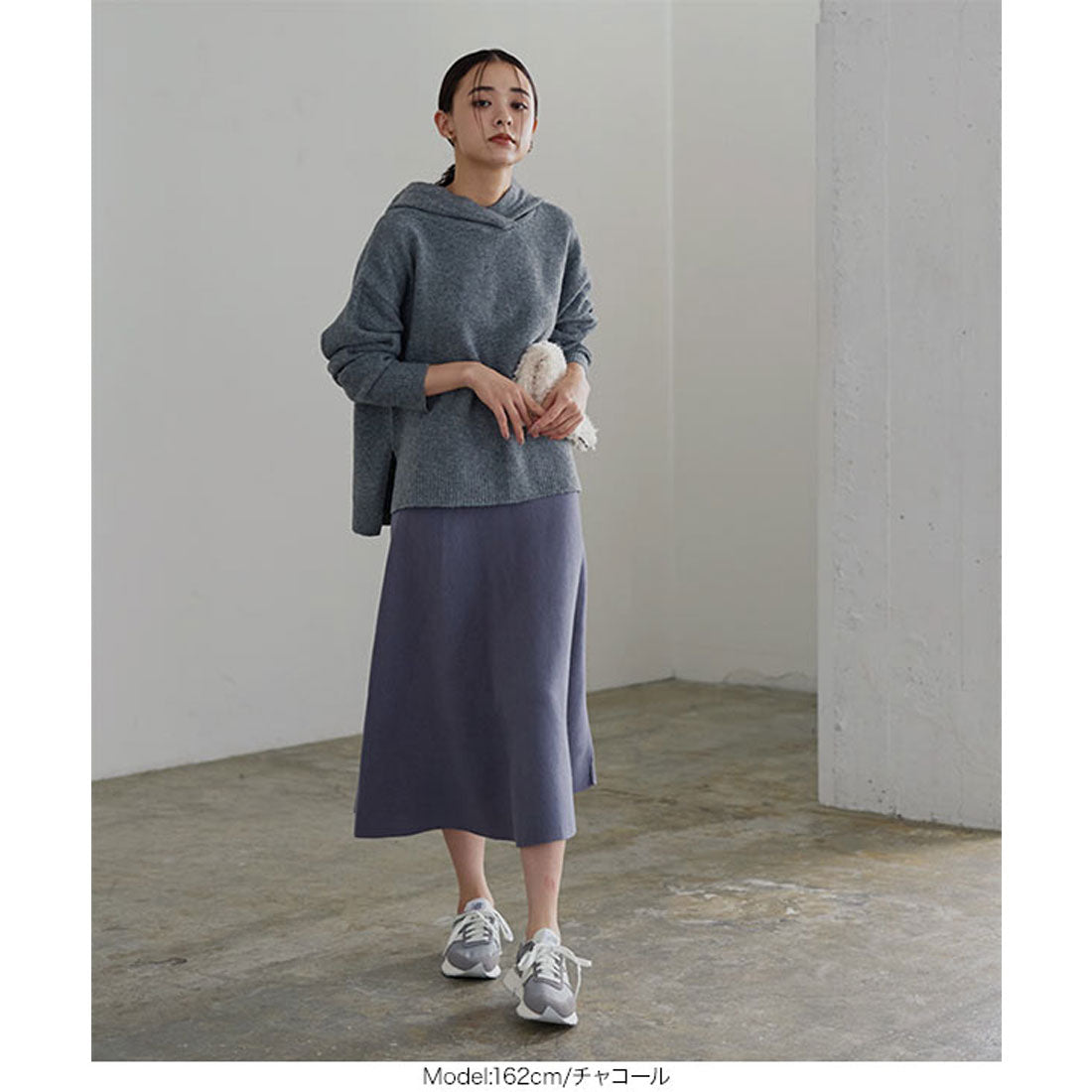 KOBE LETTUCE Washable Yak-style Hoodie Knit Top [C6302]