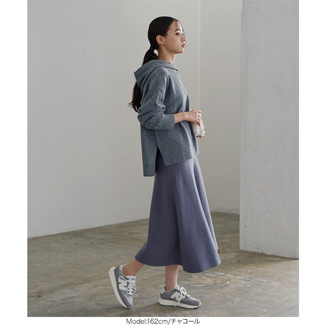 KOBE LETTUCE Washable Yak-style Hoodie Knit Top [C6302]