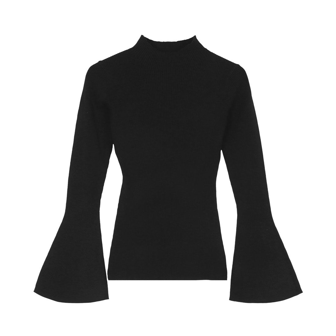 KOBE LETTUCE [For short people] Flare sleeve ribbed knit [Petite] [C6460]