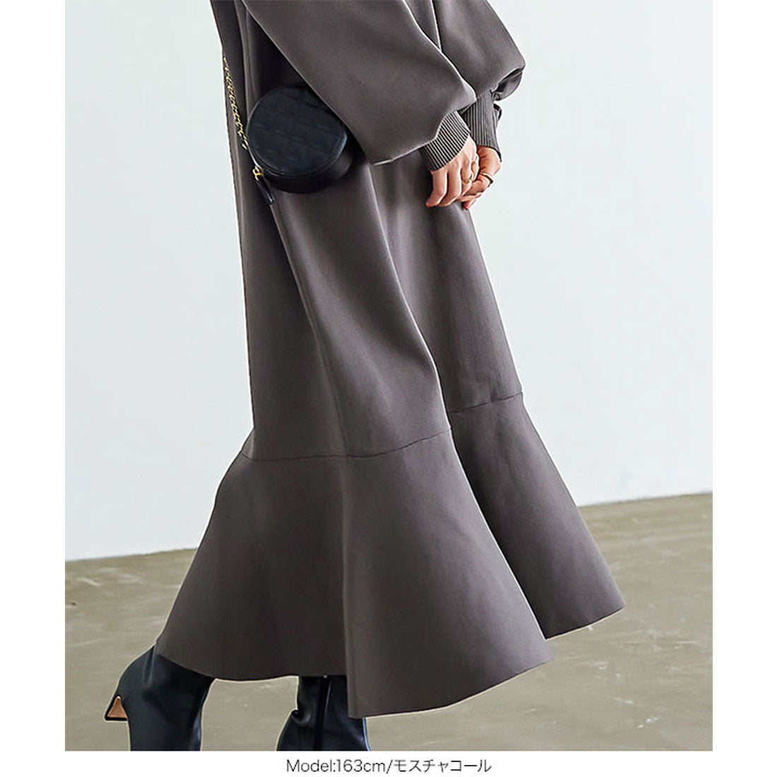 コウベレタス KOBE LETTUCE ボリュームスリーブスポンジニットマーメイドワンピース [E3122]