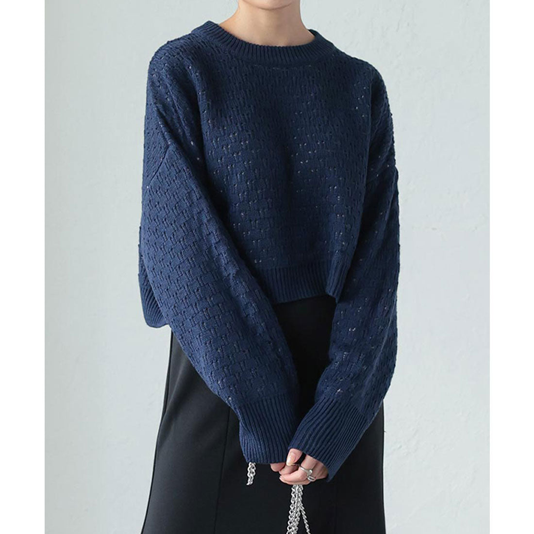 コウベレタス KOBE LETTUCE リバーシブルニットプルオーバー [C6208],ネイビー×グレー