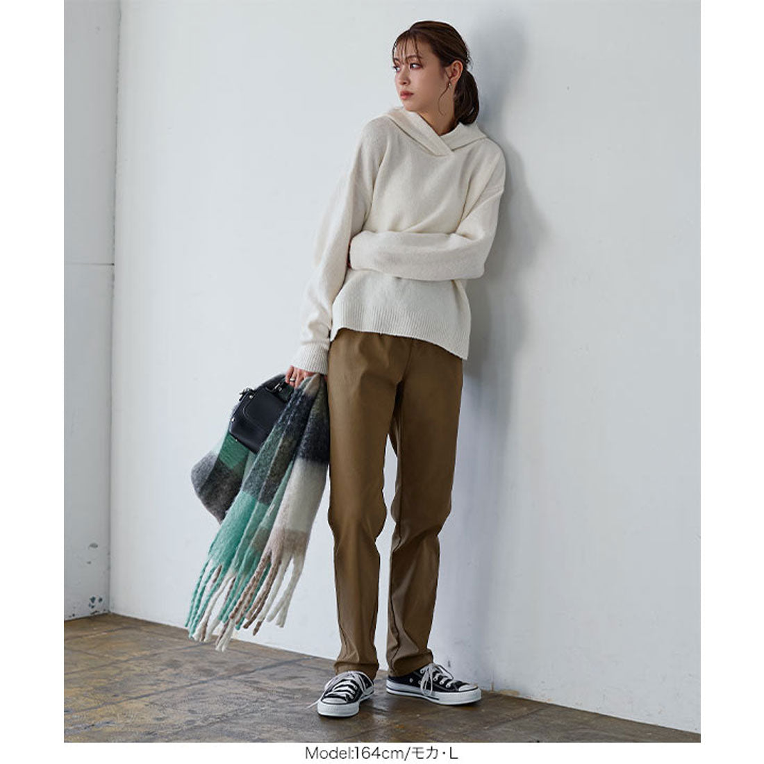 コウベレタス KOBE LETTUCE [ 裏微起毛 ] 低身長さん向け ウエストゴムストレッチスキニーパンツ【プチ】 [M3798]