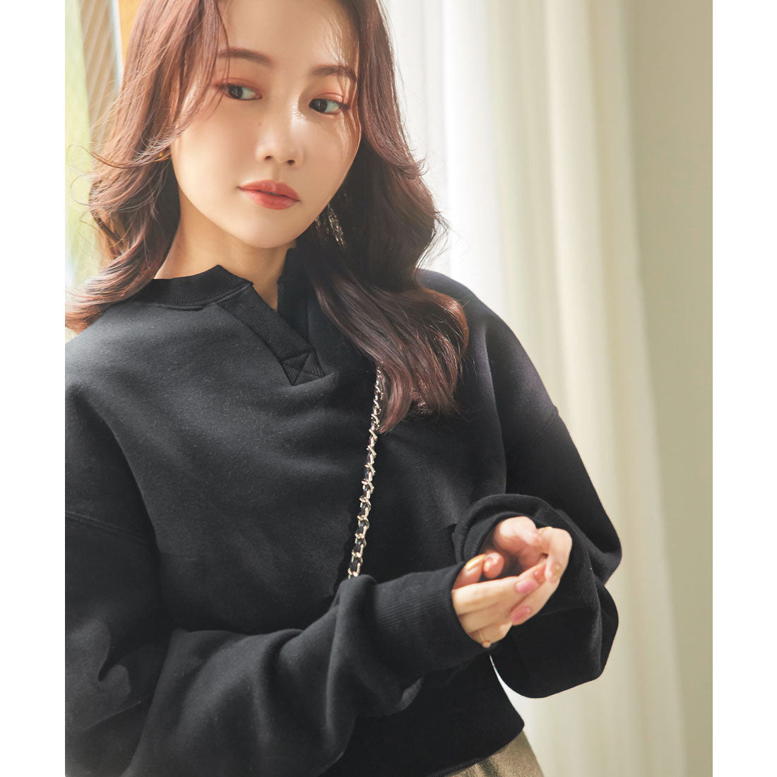 Kobeletas kobe生菜[Misato Mizukoshi合作]鑰匙頸部後部刷上衣[C6517]