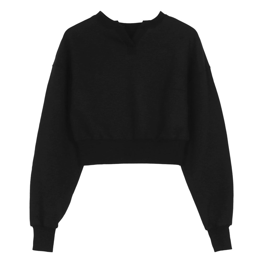 コウベレタス KOBE LETTUCE [ 水越みさとさんコラボ ]キーネック裏起毛トップス [C6517] （ブラック） ブラック