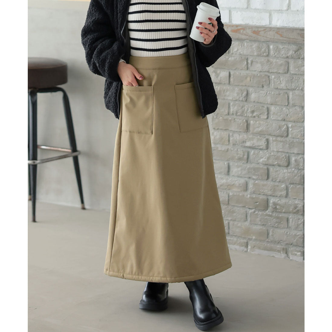 KOBE LETTUCE Windproof fleece-lined skirt [M3822]