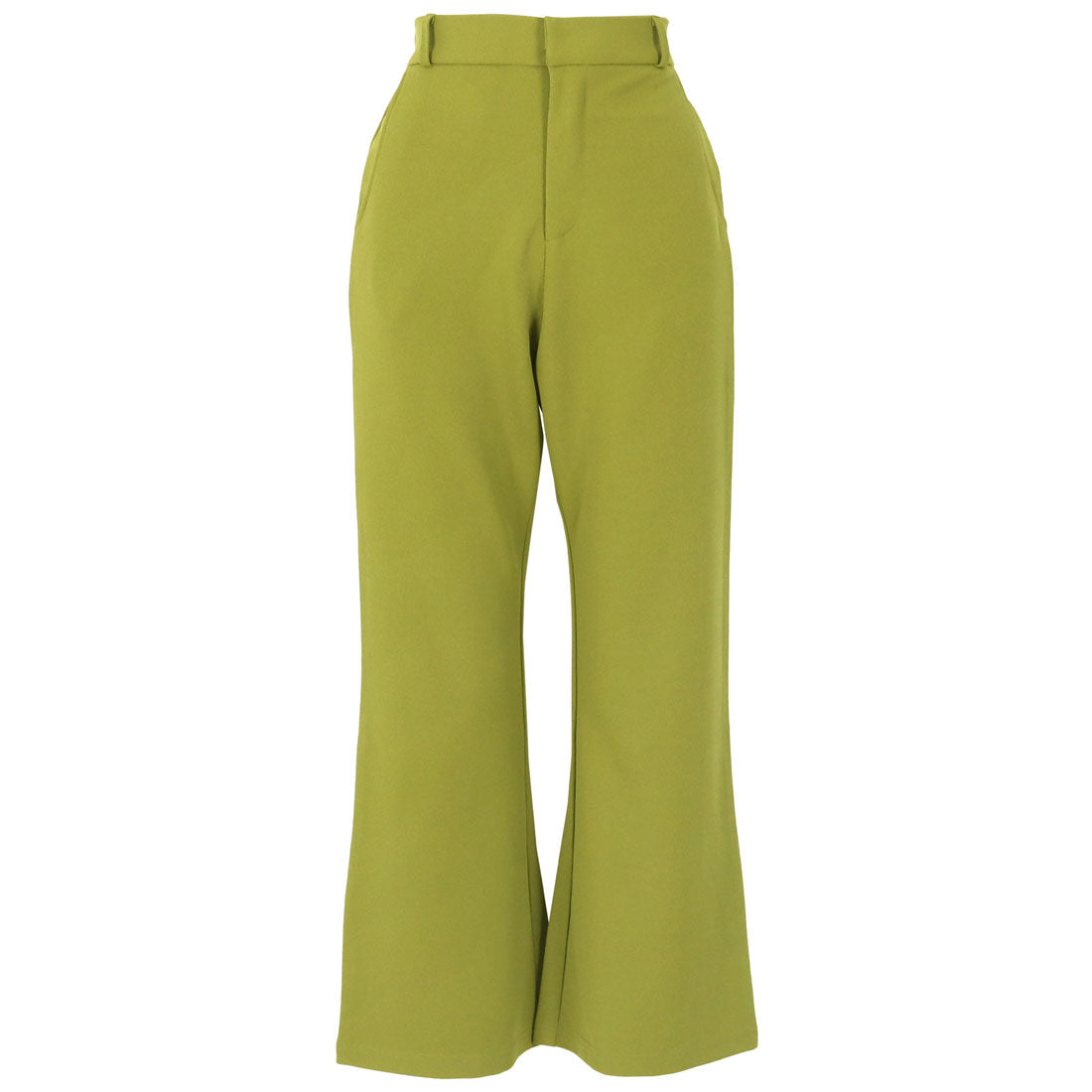 コウベレタス KOBE LETTUCE [ ストレッチ×ノーアイロン ]細見えストレッチセミフレアパンツ【プチ】 [M3848]