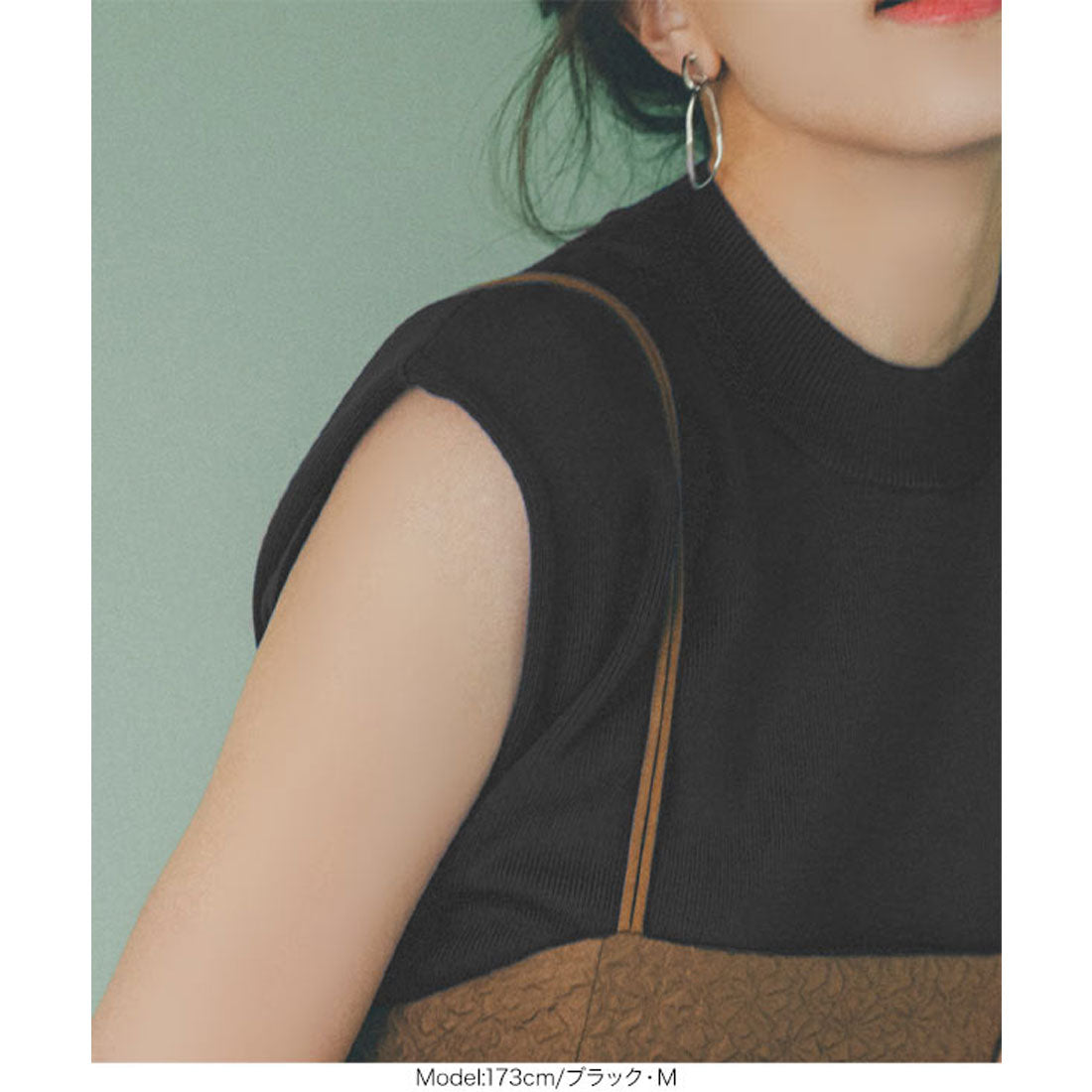 コウベレタス KOBE LETTUCE 二重スリーブモックネックニットトップス [C6610]