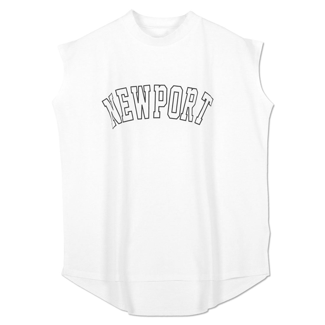 KOBE LETTUCE [100% cotton] Logo printed French mock neck T-shirt [College logo] [C6572]