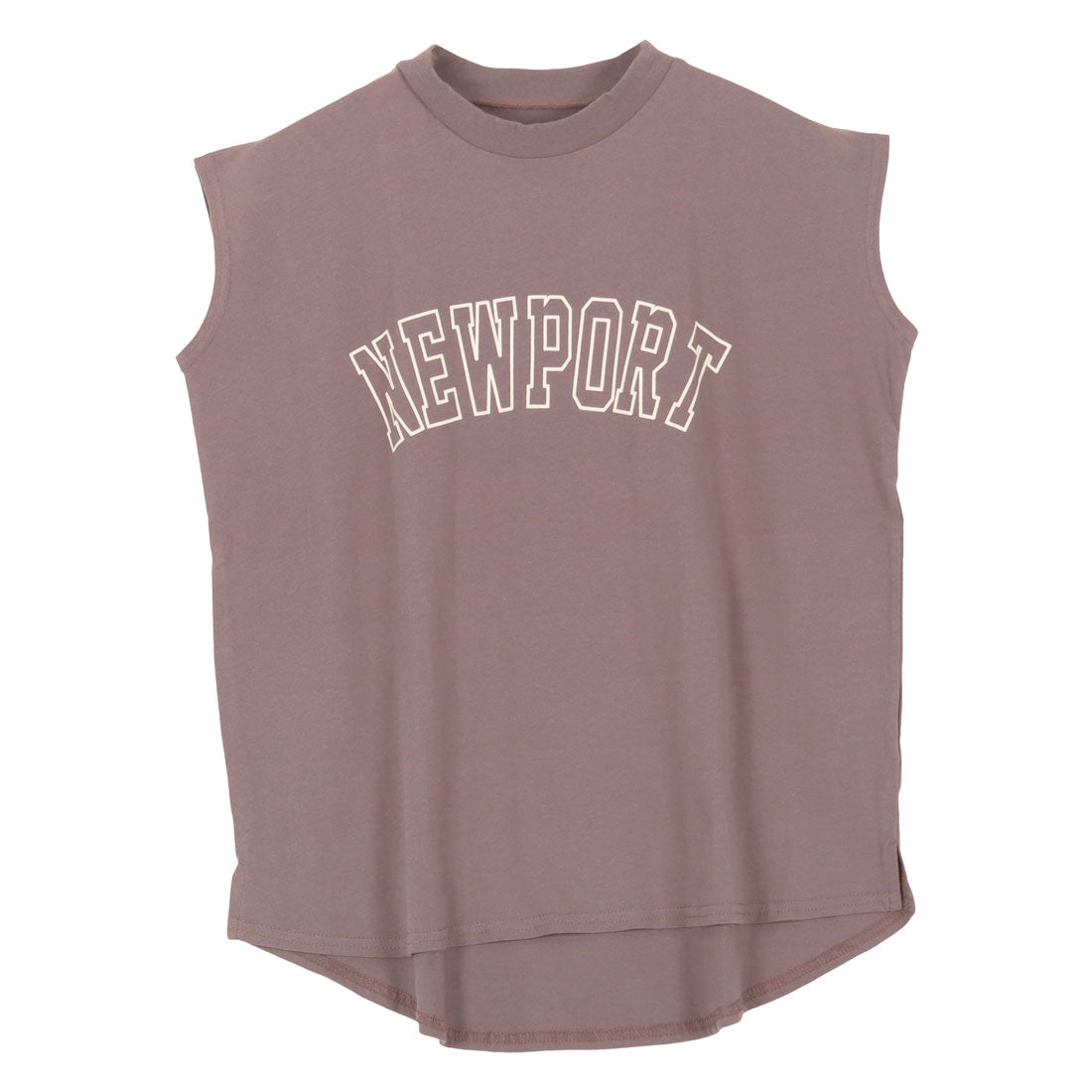 KOBE LETTUCE [100% cotton] Logo printed French mock neck T-shirt [College logo] [C6572]