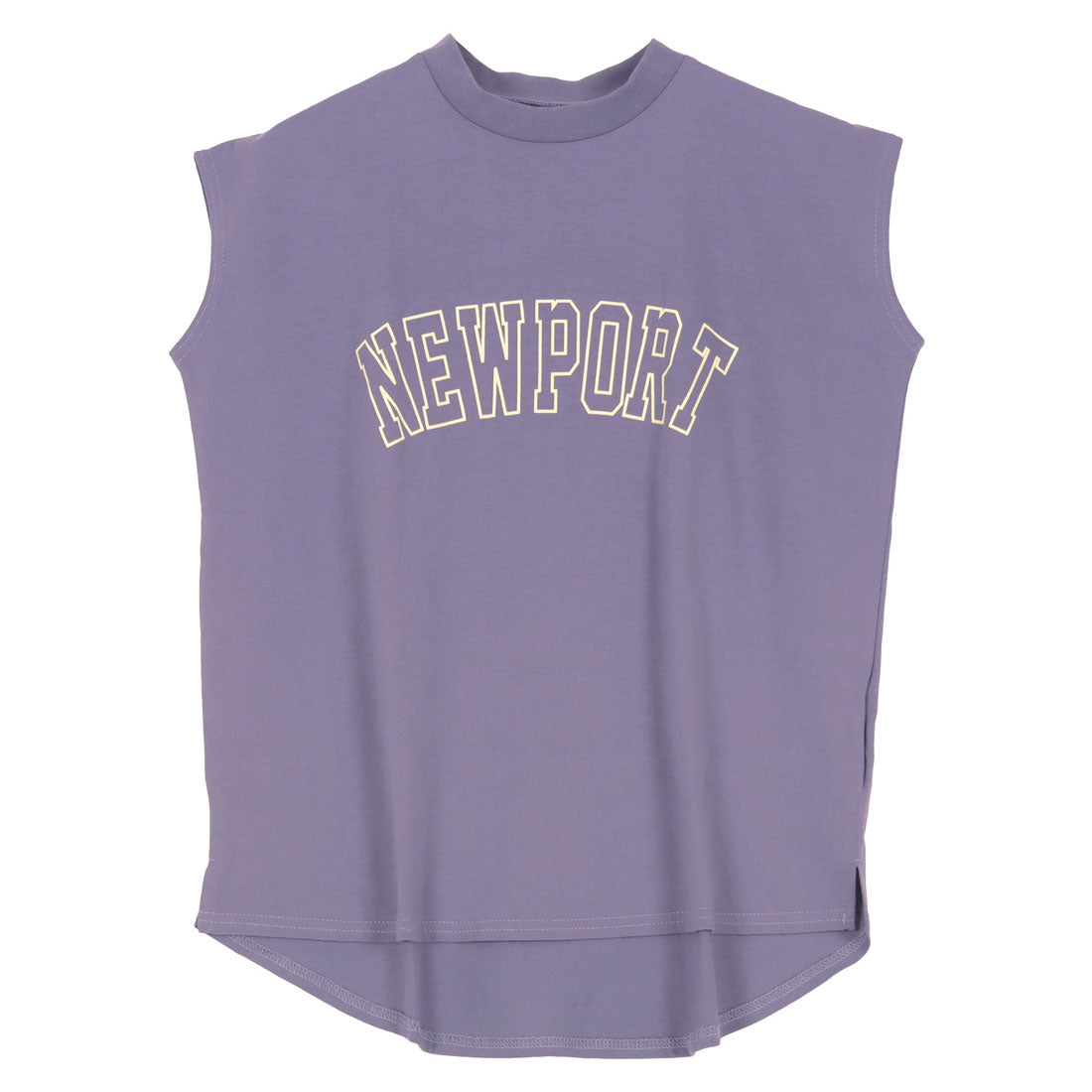 KOBE LETTUCE [100% cotton] Logo printed French mock neck T-shirt [College logo] [C6572]