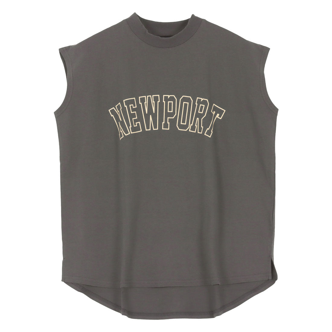 KOBE LETTUCE [100% cotton] Logo printed French mock neck T-shirt [College logo] [C6572]
