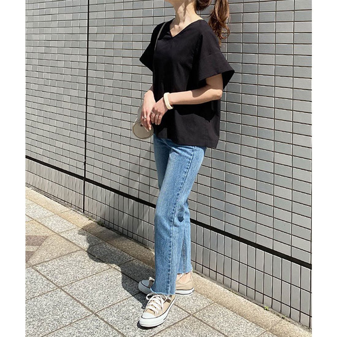 コウベレタス KOBE LETTUCE ゆったりブラウス【フレンチスリーブ】 [選べる2タイプ ][C4474]
