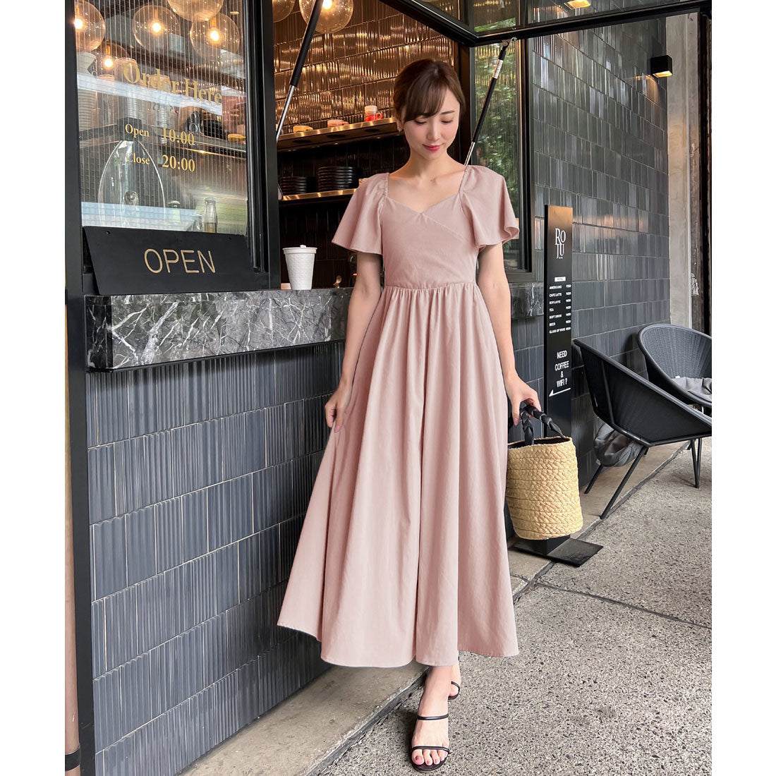 KOBE LETTUCE [Collaboration with Ayumi Okabe] Multi-way cache-coeur dress [Long] [E3304]