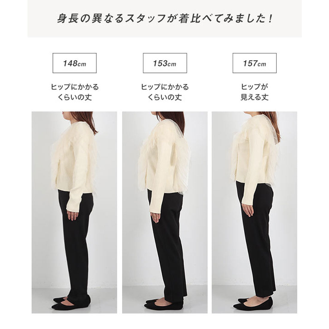 コウベレタス KOBE LETTUCE [ プチレタス ] チュールフリルニットカーディガン【プチ】 [C6860] （アイボリー） アイボリー