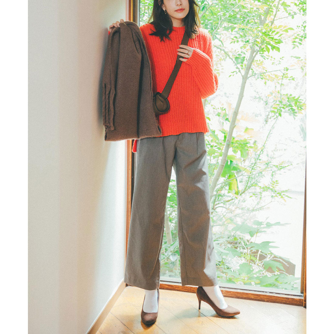 KOBE LETTUCE Brushed knit top [mock neck] [C6848]