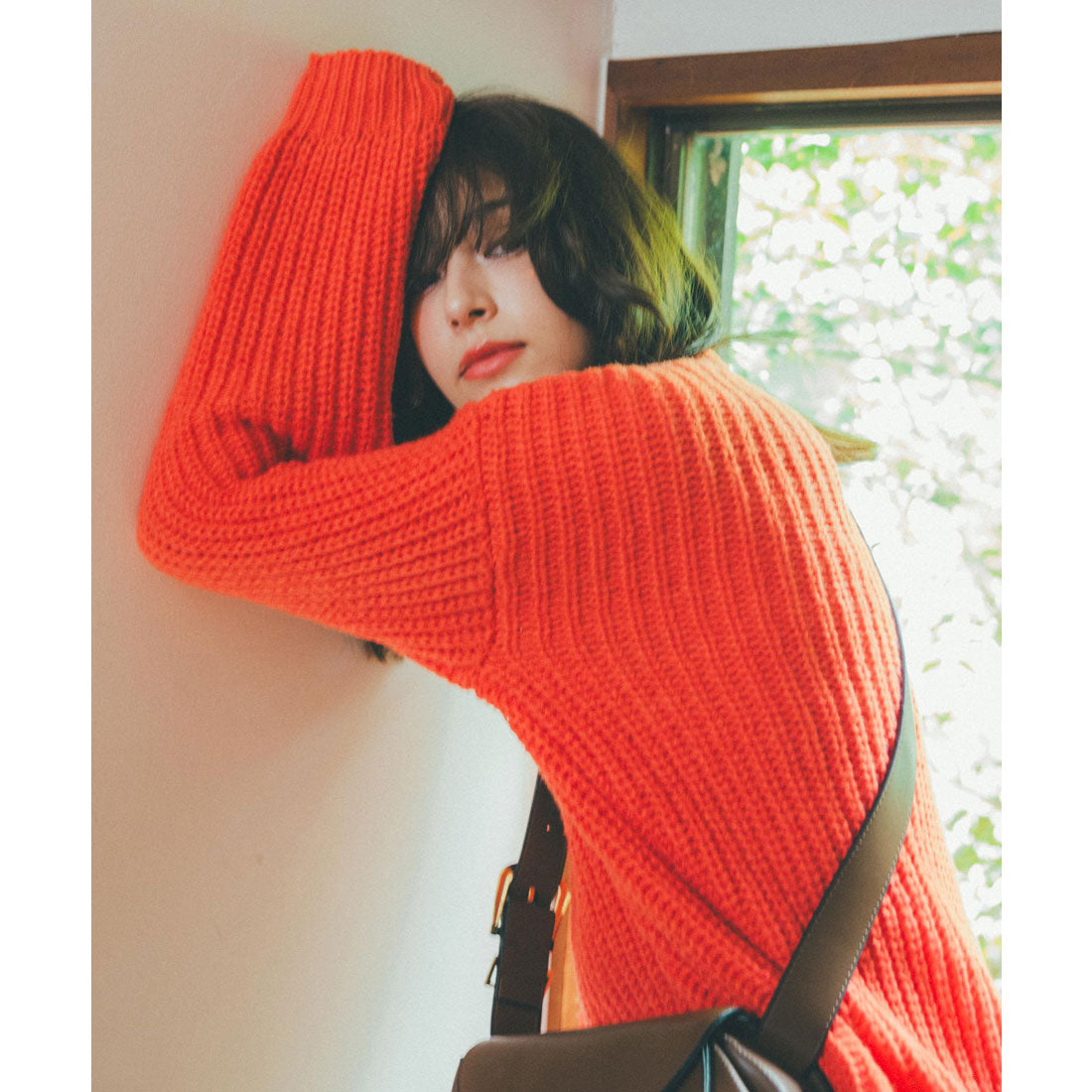 KOBE LETTUCE Brushed knit top [mock neck] [C6848]