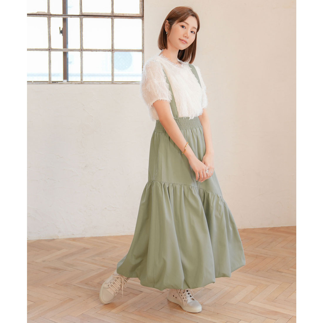 コウベレタス KOBE LETTUCE [ ほしのこさんコラボ ] マルチwayバルーンワンピース [E3350]