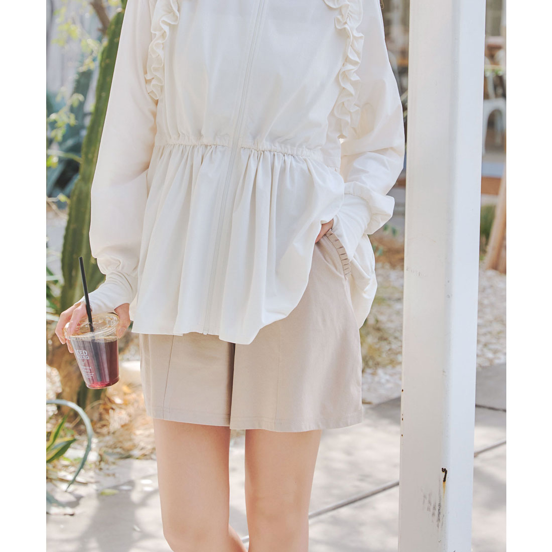 KOBE LETTUCE KOBE LETTUCE [ ラッシュガード ] 【 Contact Coolness・UV Cut・Quick Dry 】Frill Pocket Shorts [S194]