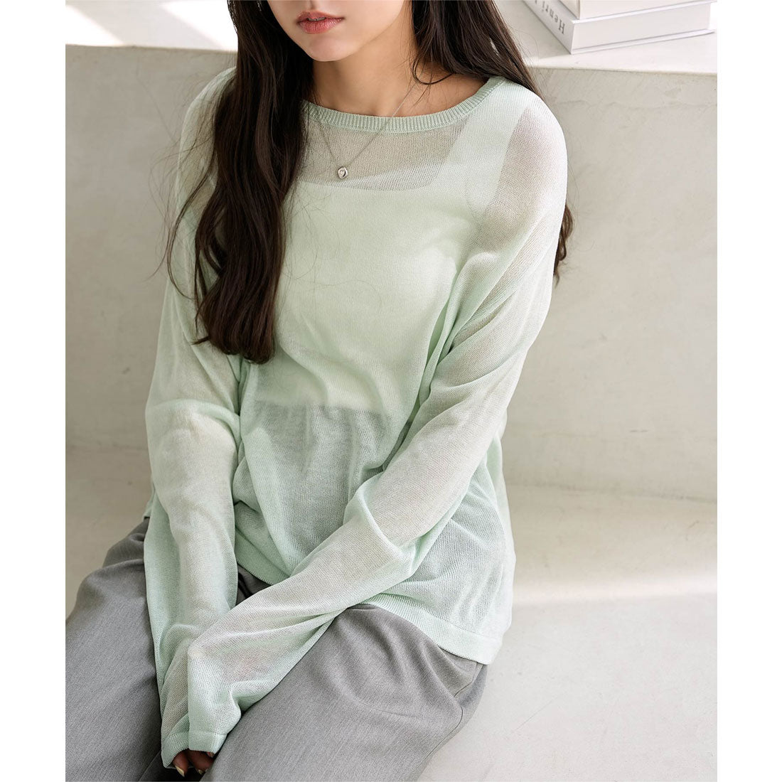 KOBE LETTUCE KOBE LETTUCE Sheer Knit Top [C7066]