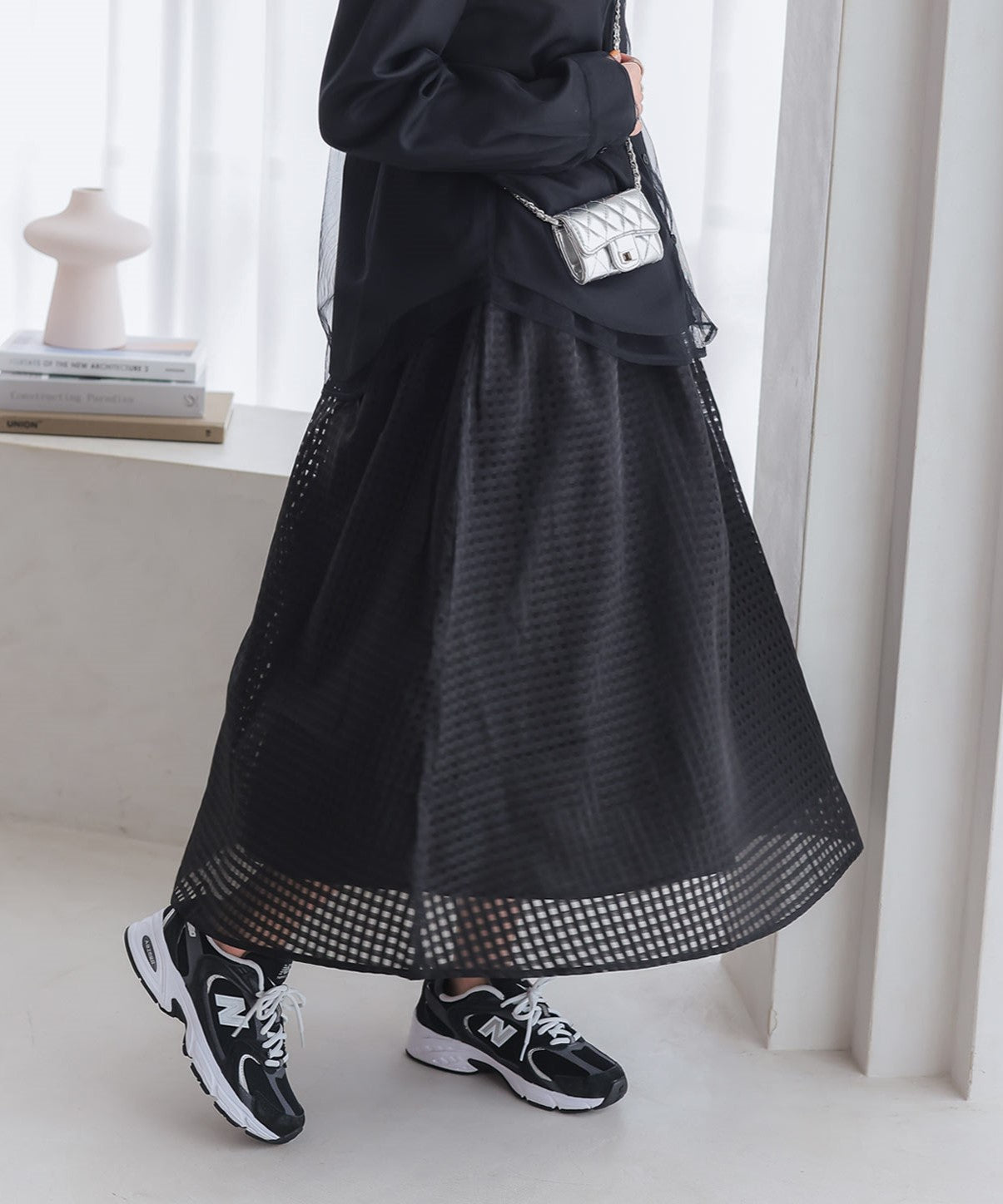 Kobeletas kobe生菜檢查Organja Frare Skirt [Long] [M4052]