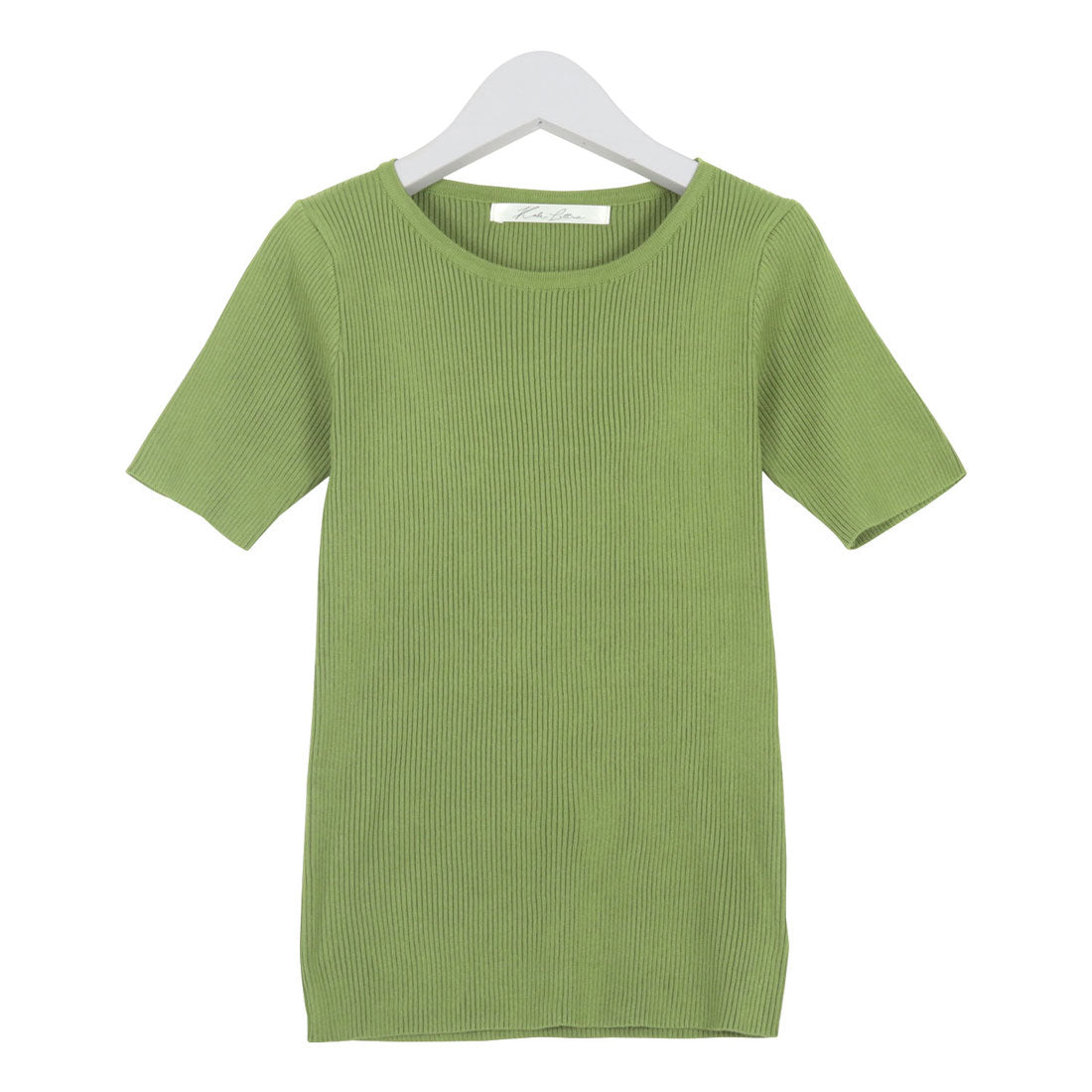 KOBE LETTUCE Short-sleeved basic rib knit [choice of type] [U-neck] [C3147]