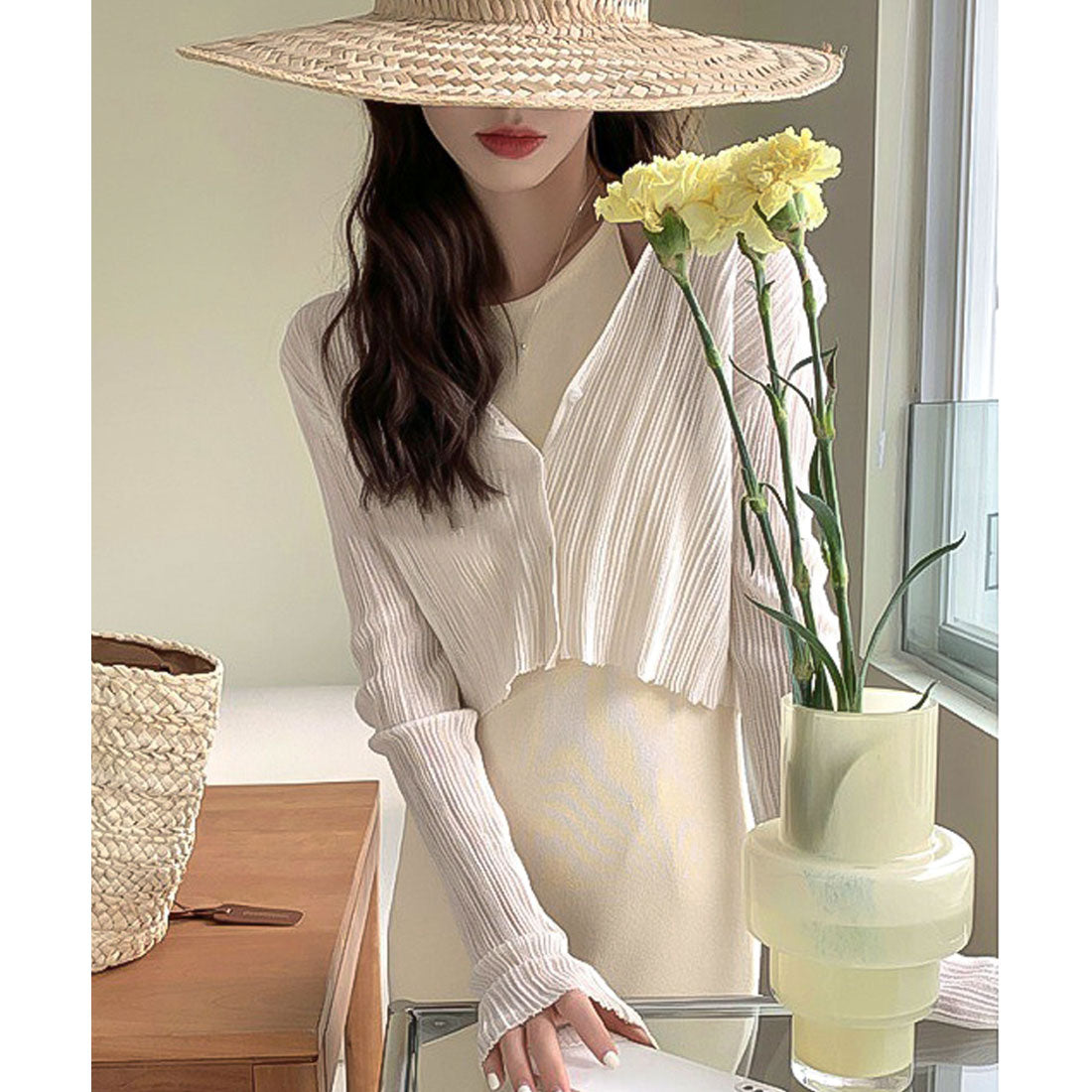 KOBE LETTUCE KOBE LETTUCE Sheer Cardigan [C7281]