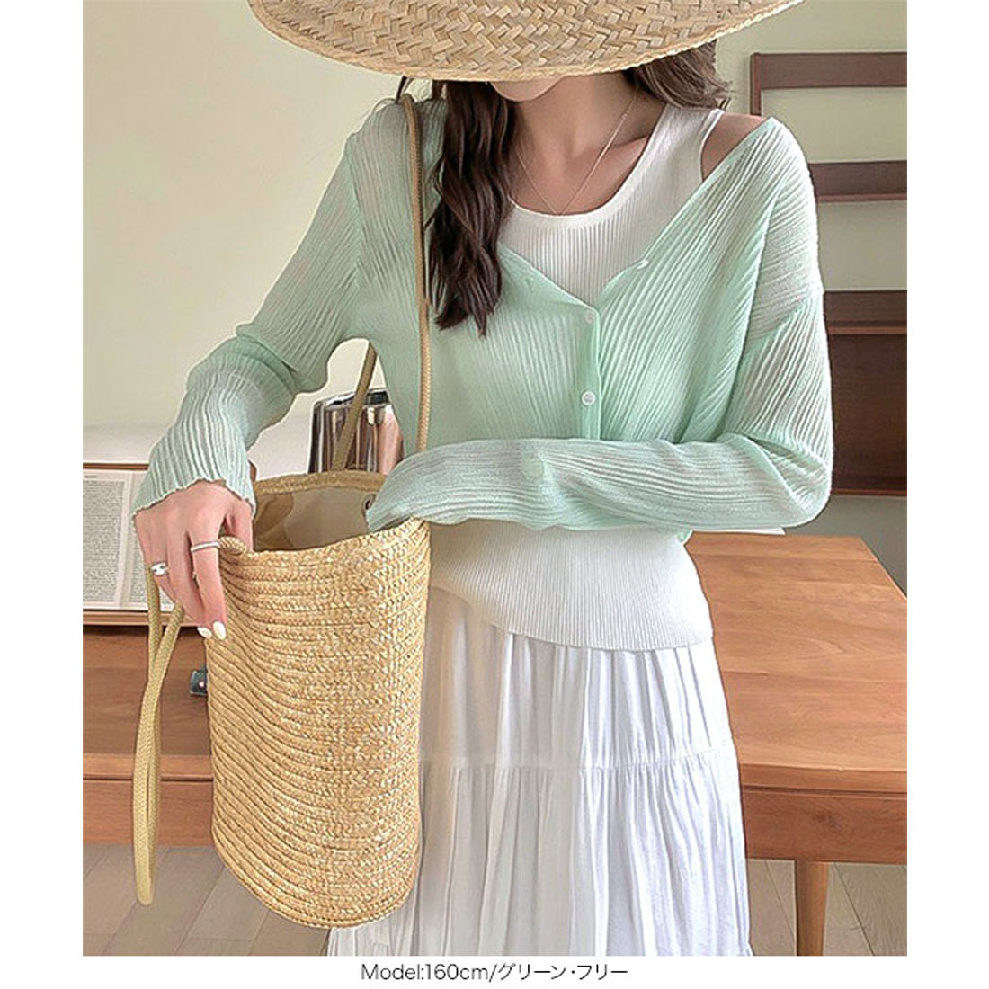 KOBE LETTUCE KOBE LETTUCE Sheer Cardigan [C7281]