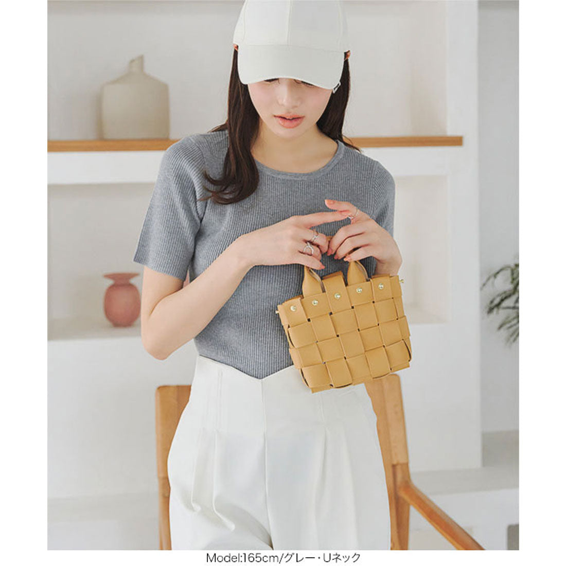 KOBE LETTUCE Short-sleeved basic rib knit [choice of type] [U-neck] [C3147]