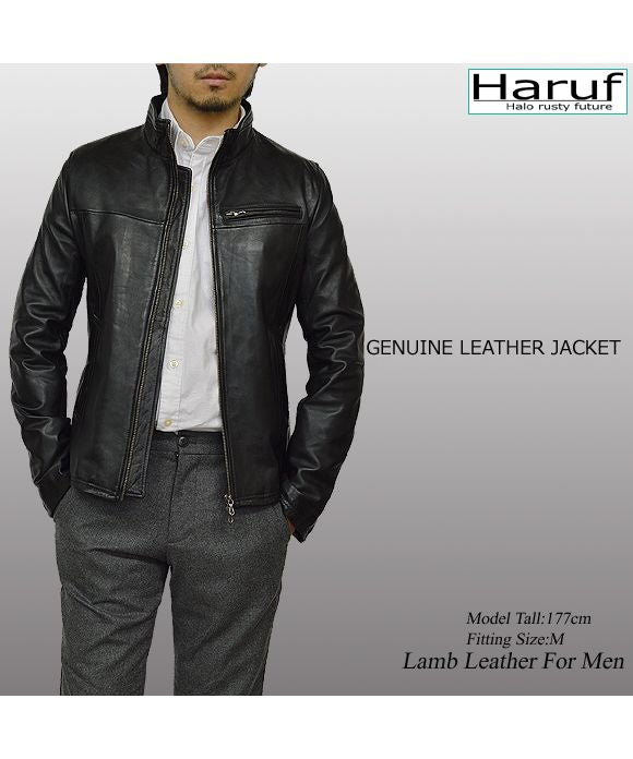 Haruf Leather Jacket Riders Jacket Leather Jacket Men's Genuine Leathe