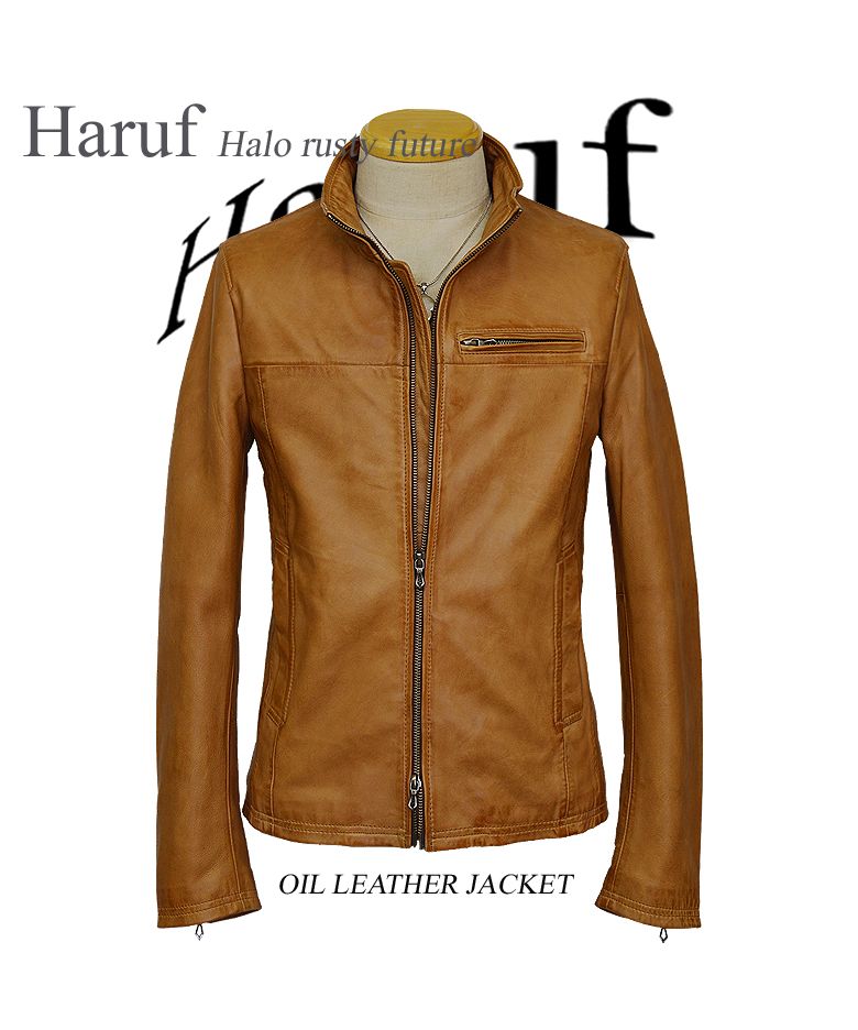 Haruf Leather Jacket Riders Jacket Leather Jacket Men's Genuine Leathe