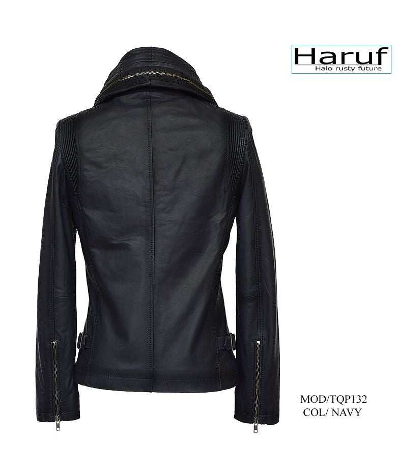 Haruf Leather Jacket Riders Jacket Leather Jacket Men's Genuine Leathe