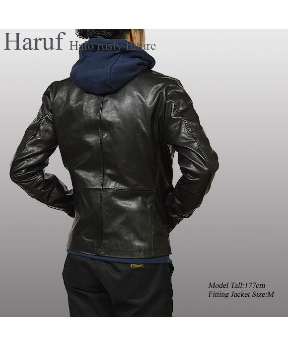 ハルフ Haruf 本革 レザージャケット シングルライダースジャケット 革ジャン メンズ ホースハイド 馬革 秋冬 US192H